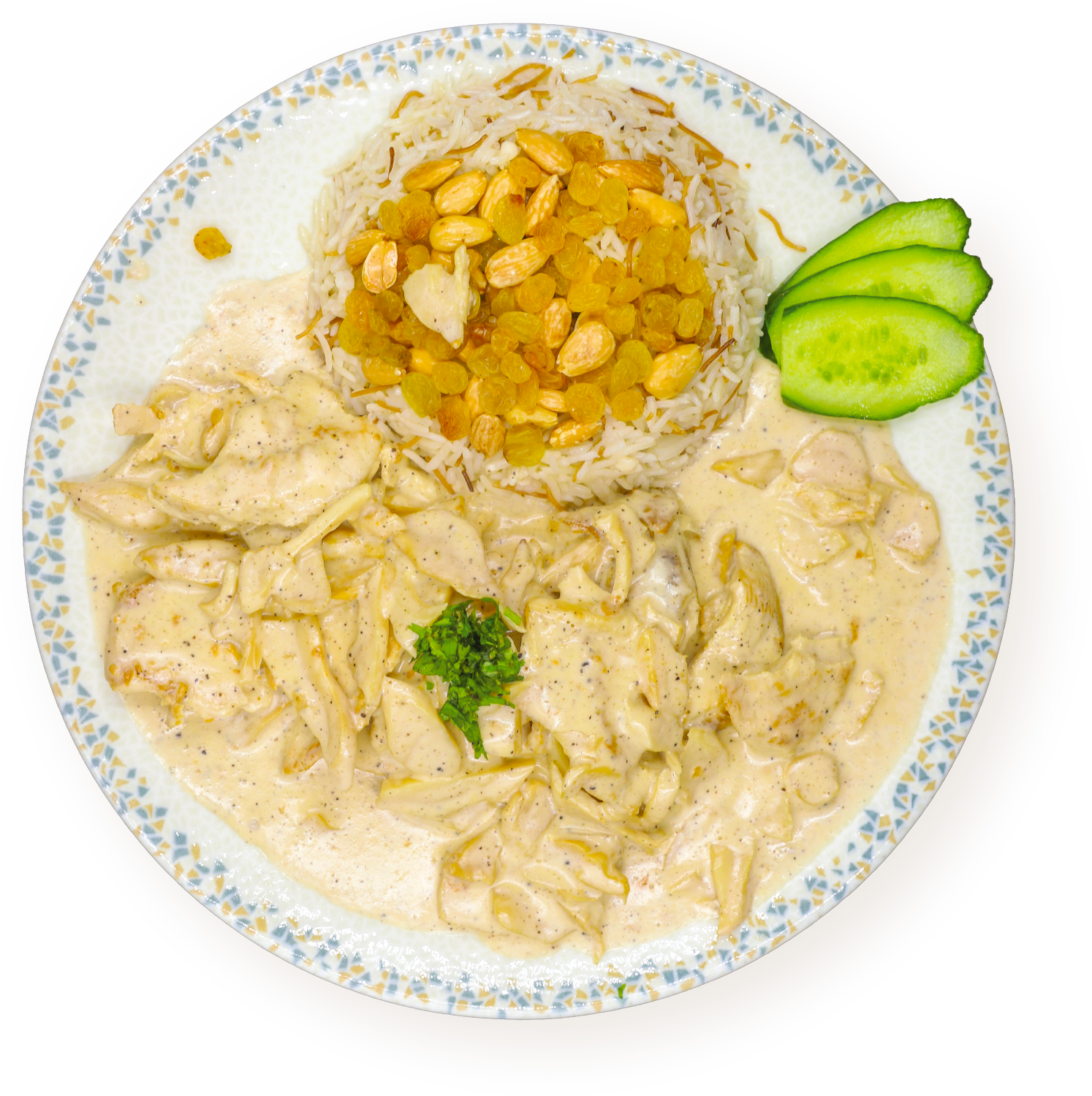 دجاج بالكريمة